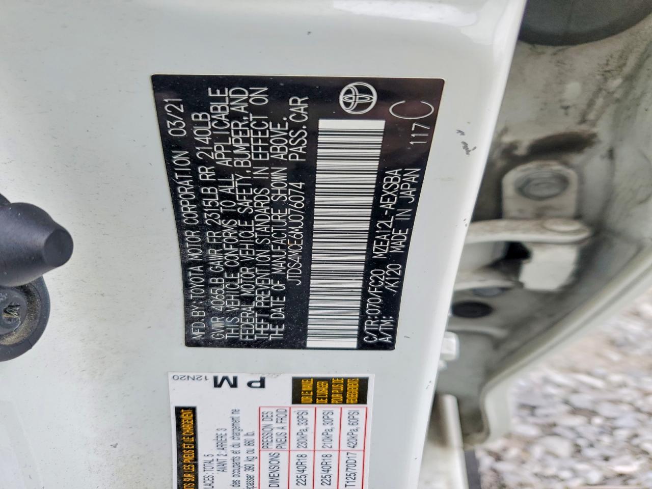2021 TOYOTA COROLLA SE photo 12
