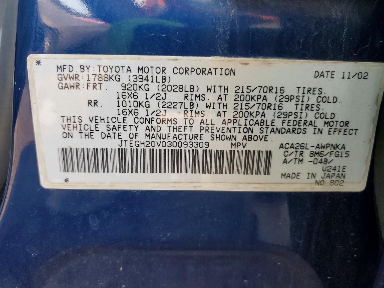 2003 TOYOTA RAV4 photo 12