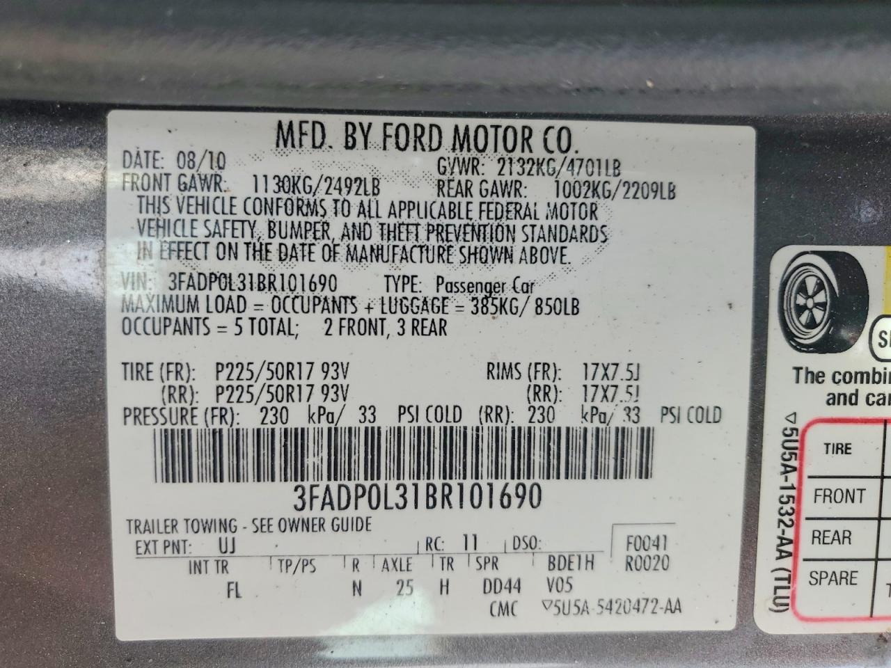 2011 FORD FUSION HYBRID photo 25