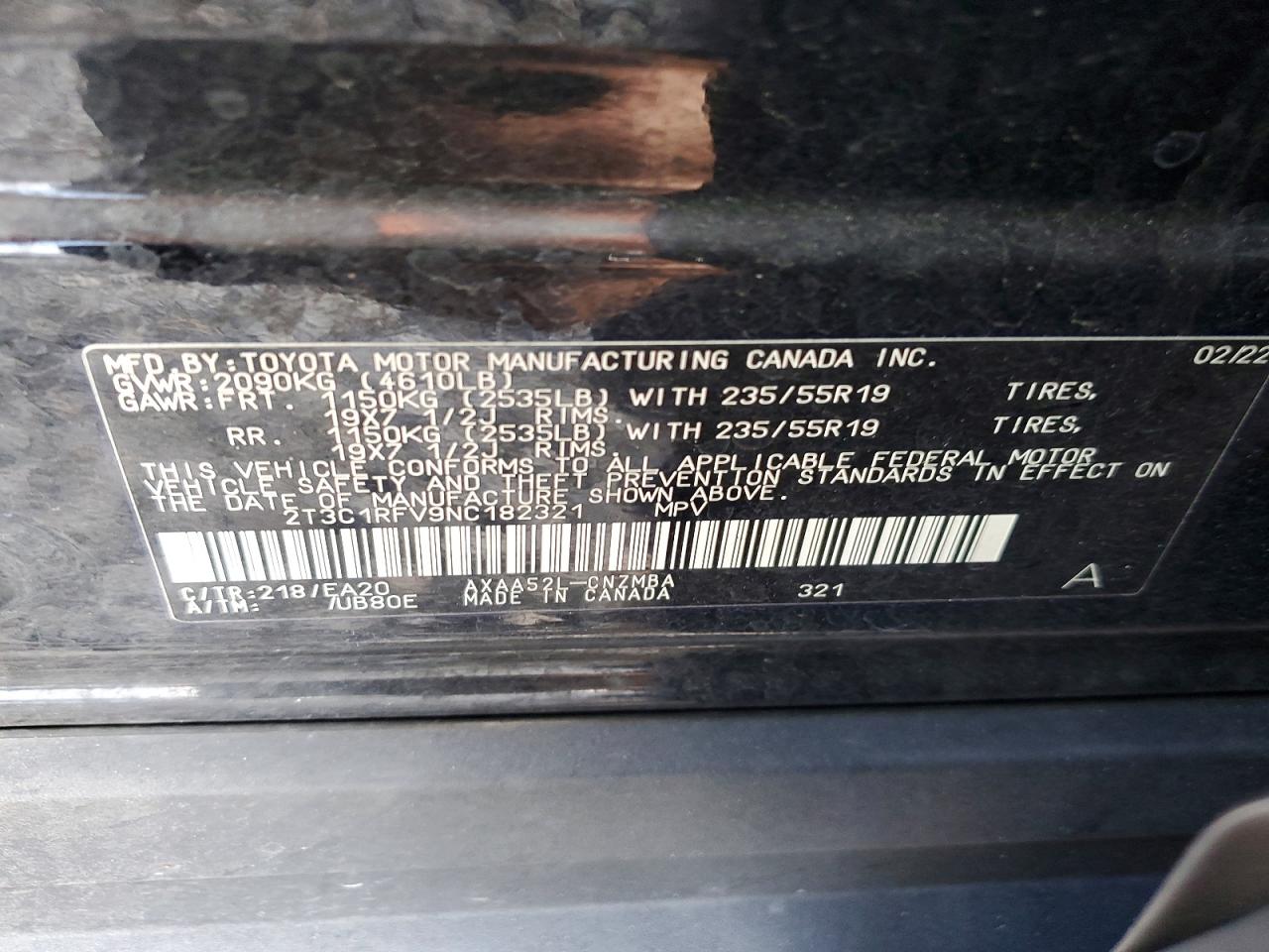 2022 TOYOTA RAV4 XLE PREMIUM photo 14
