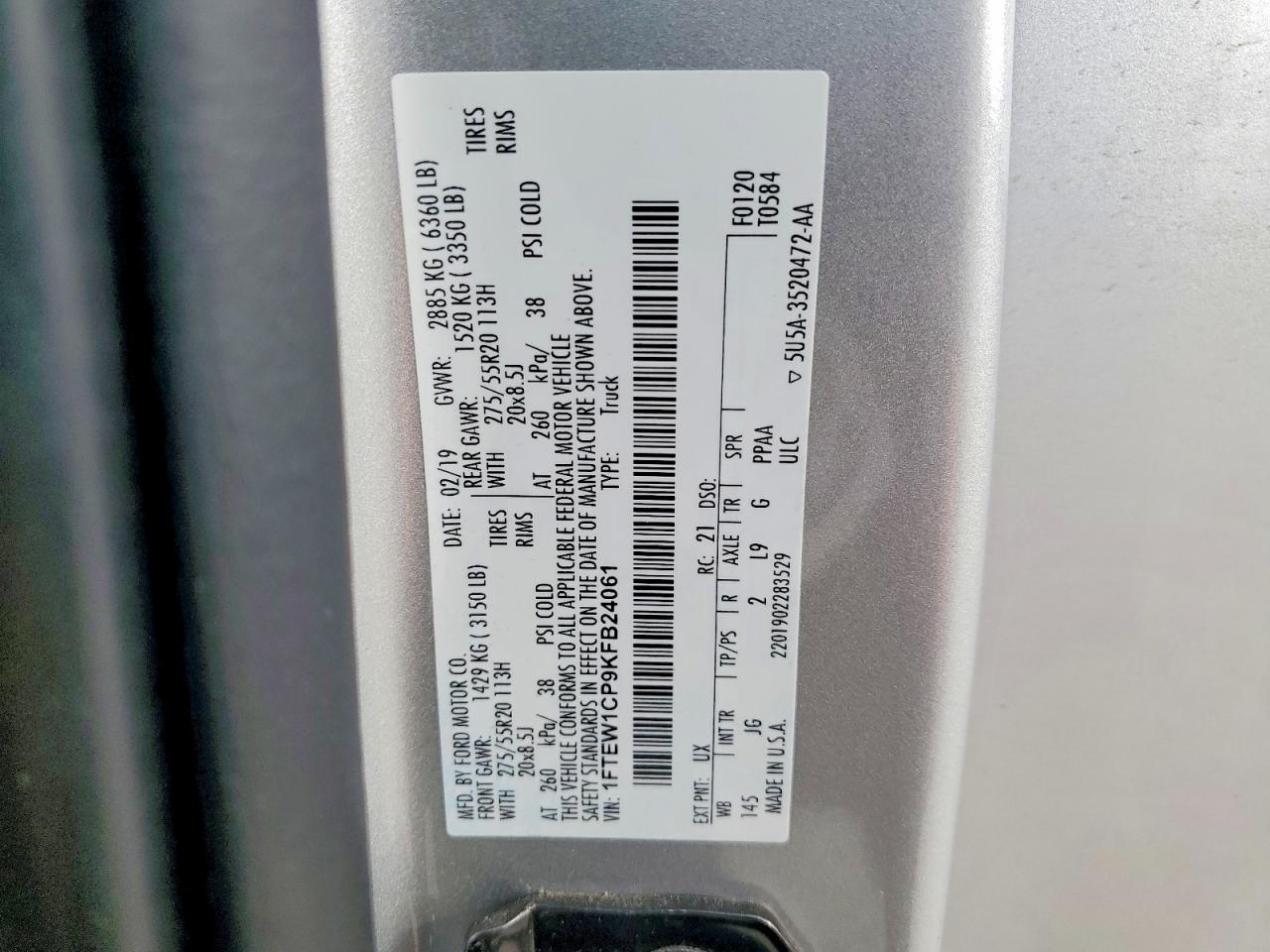 2019 FORD F150 SUPERCREW photo 25
