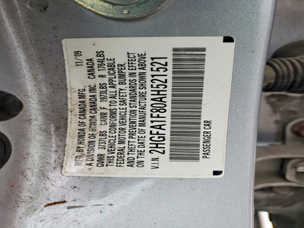 2010 HONDA CIVIC EX photo 12