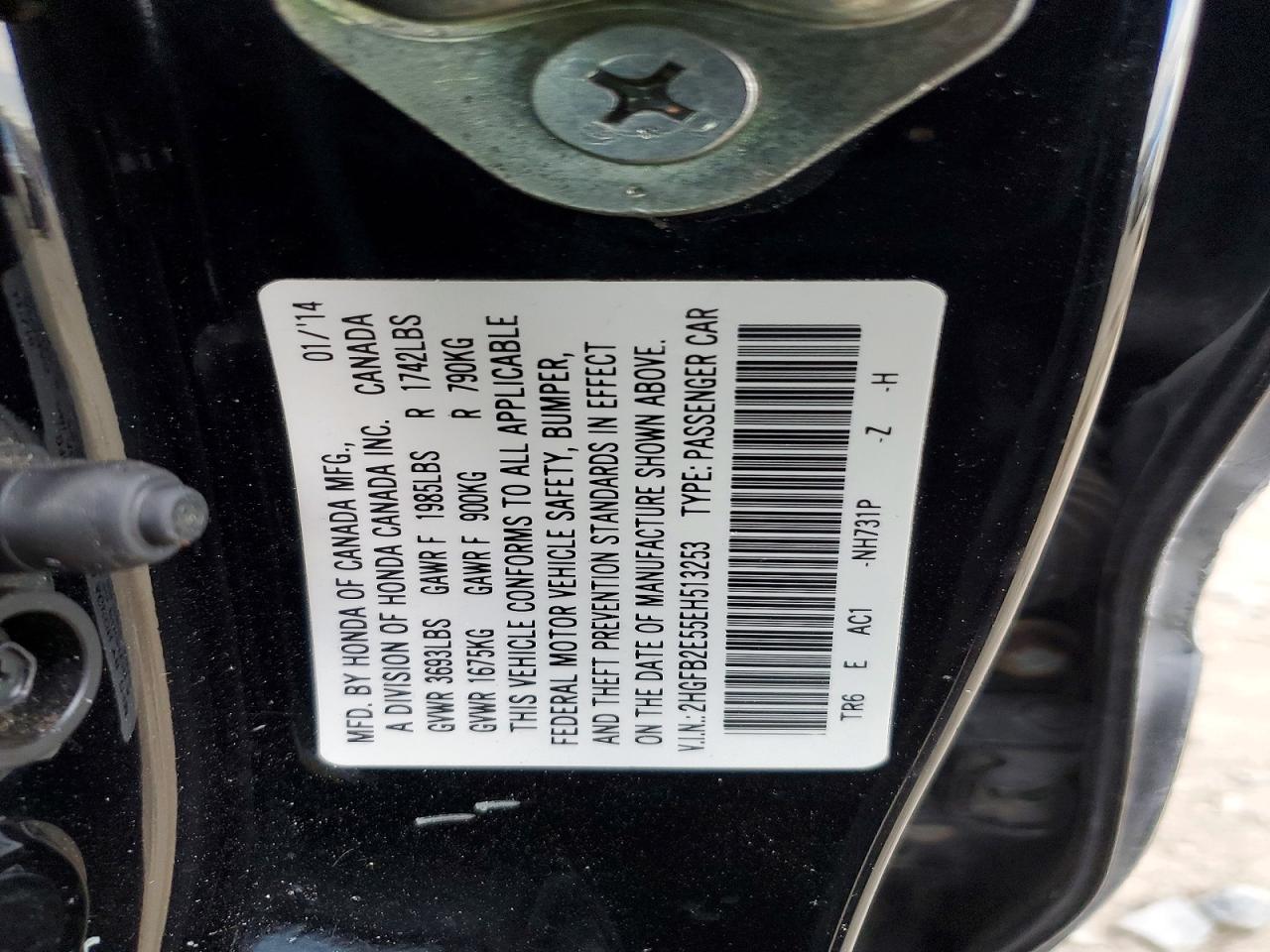 2014 HONDA CIVIC LX photo 12