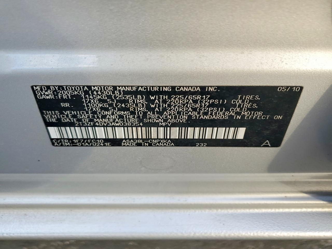 2010 TOYOTA RAV4 photo 13