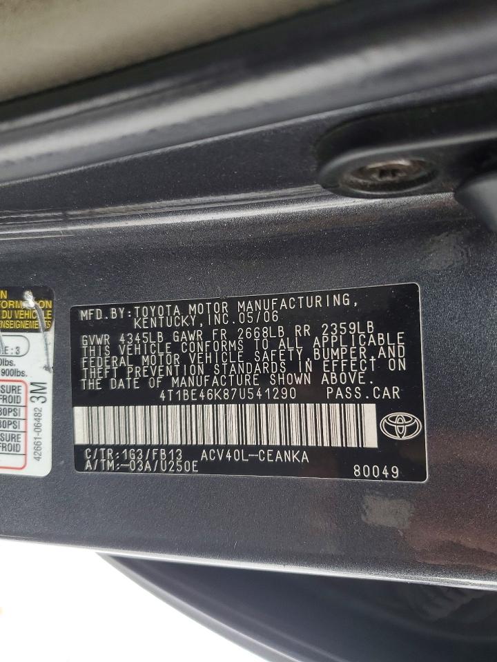 2007 TOYOTA CAMRY CE photo 37