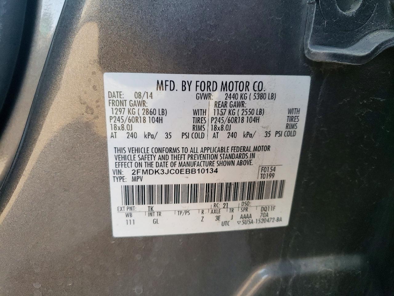 2014 FORD EDGE SEL photo 25