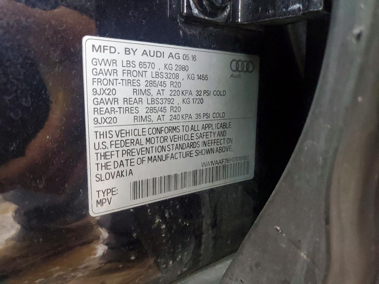 2017 AUDI Q7 PRESTIGE photo 12