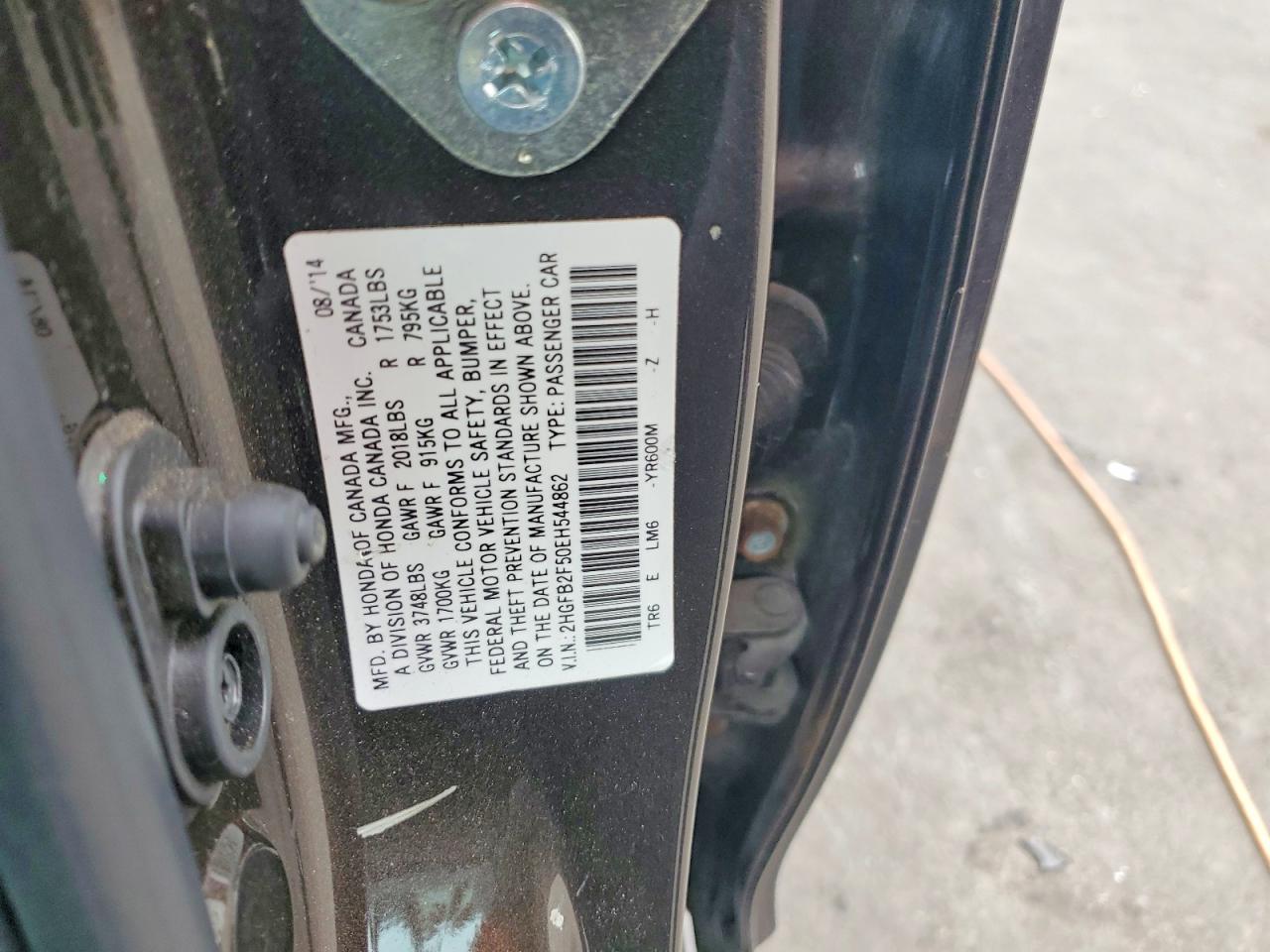 2014 HONDA CIVIC LX photo 12
