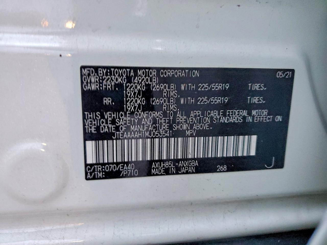 2021 TOYOTA VENZA LE photo 25