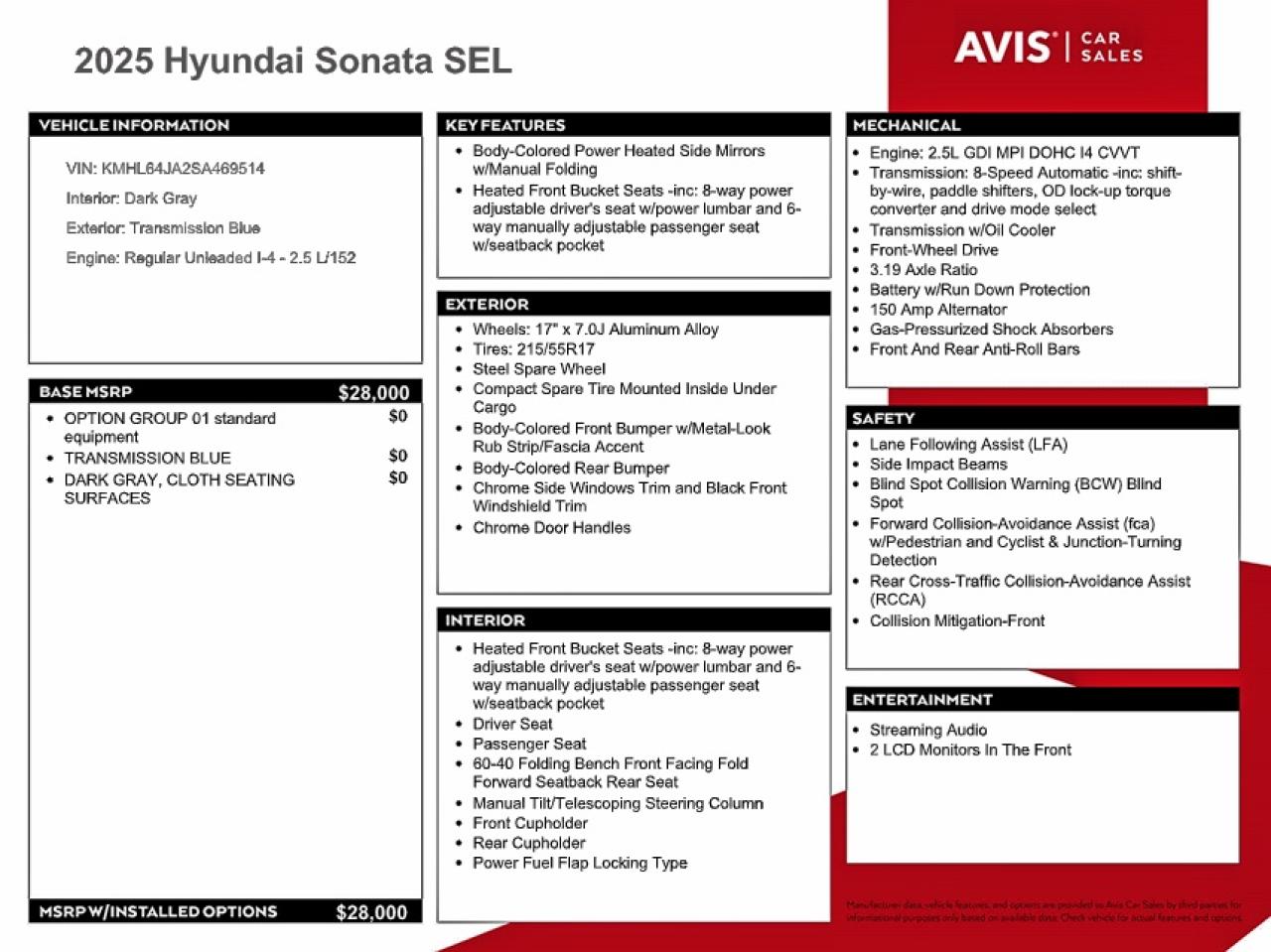 2025 HYUNDAI SONATA SEL photo 12