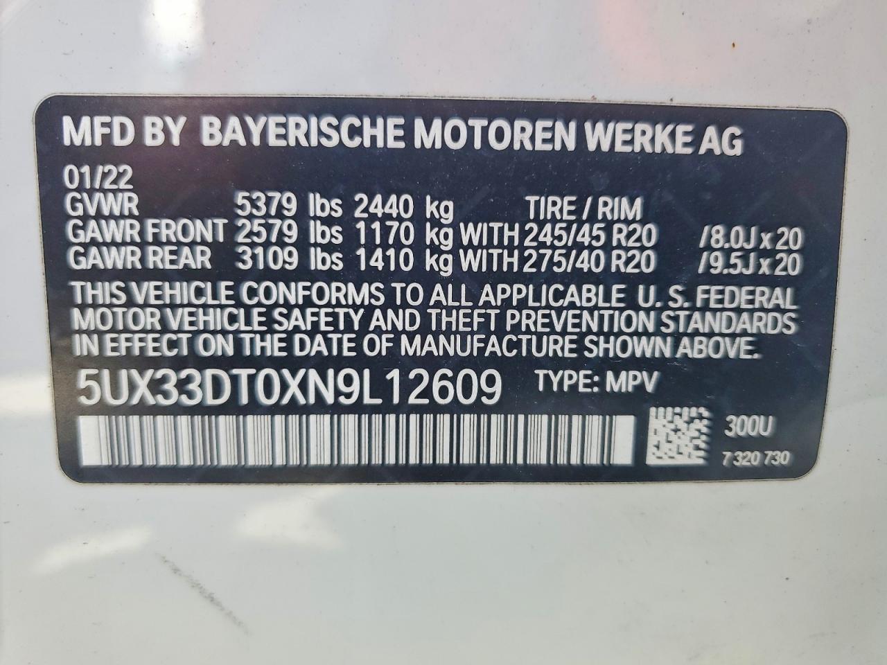 2022 BMW X4 XDRIVE30I photo 27