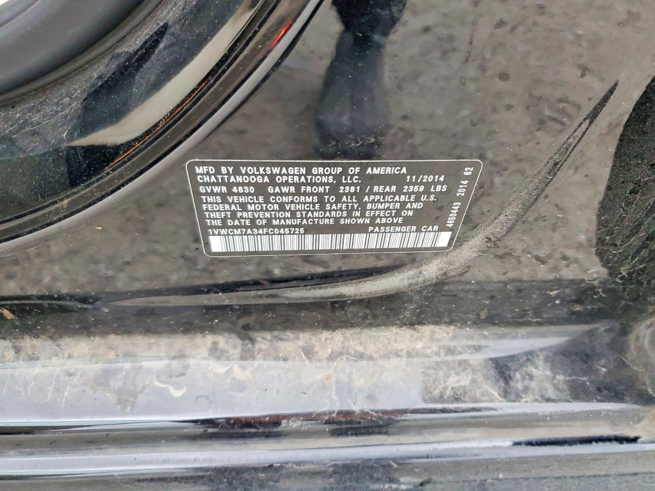 2015 VOLKSWAGEN PASSAT SEL photo 13