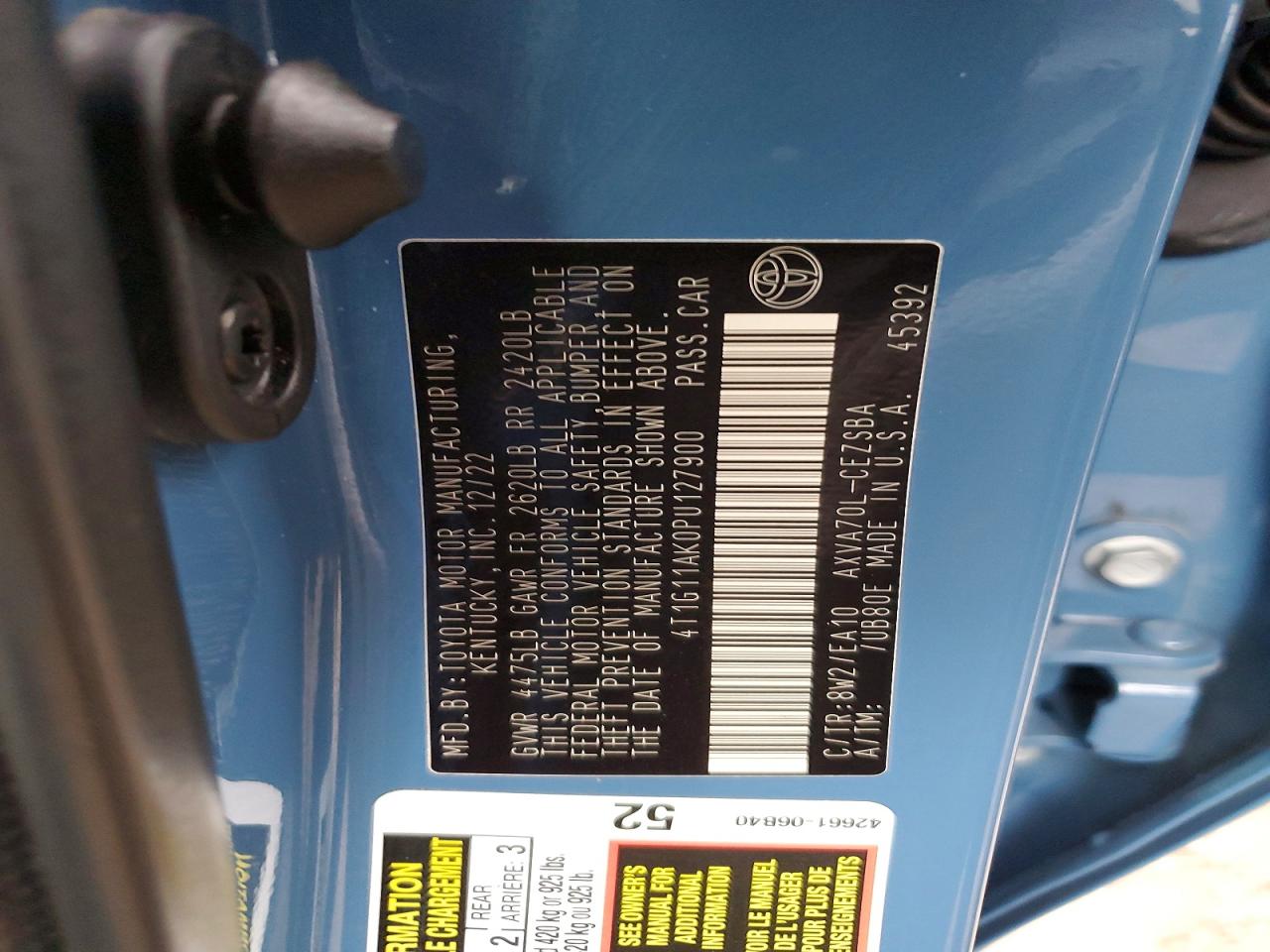 2023 TOYOTA CAMRY SE NIGHT SHADE photo 12