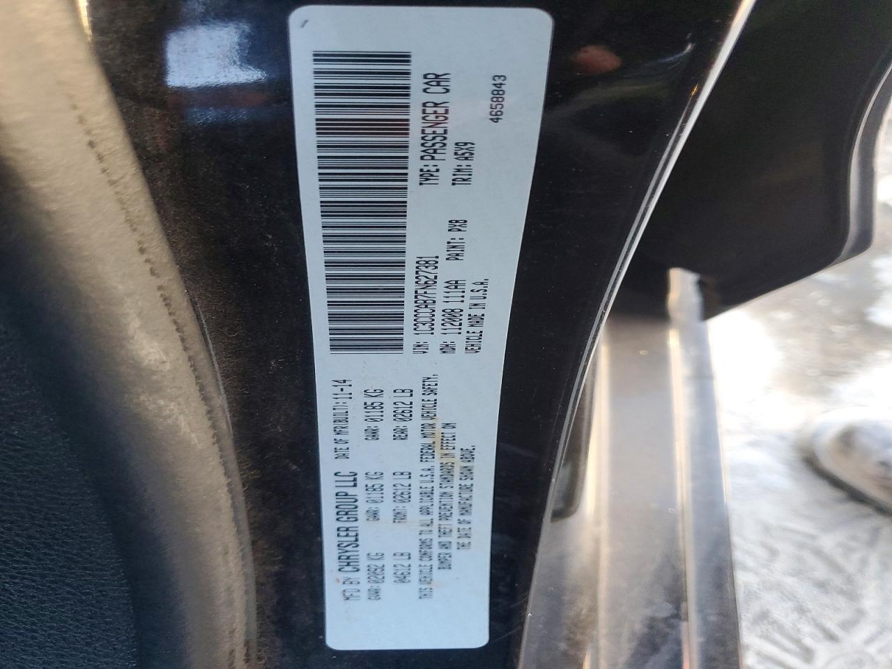 2015 CHRYSLER 200 LIMITED photo 12