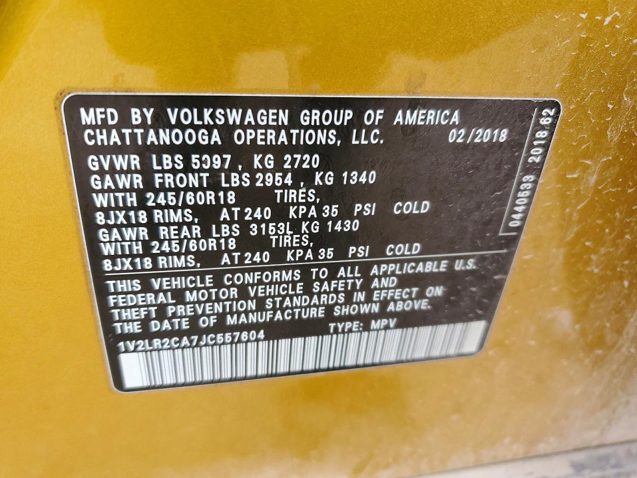 2018 VOLKSWAGEN ATLAS SE photo 27