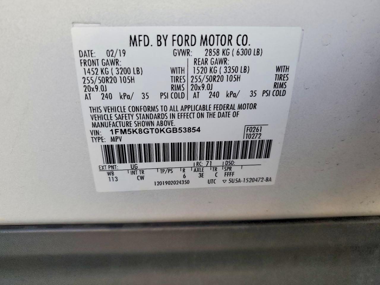 2019 FORD EXPLORER SPORT photo 27