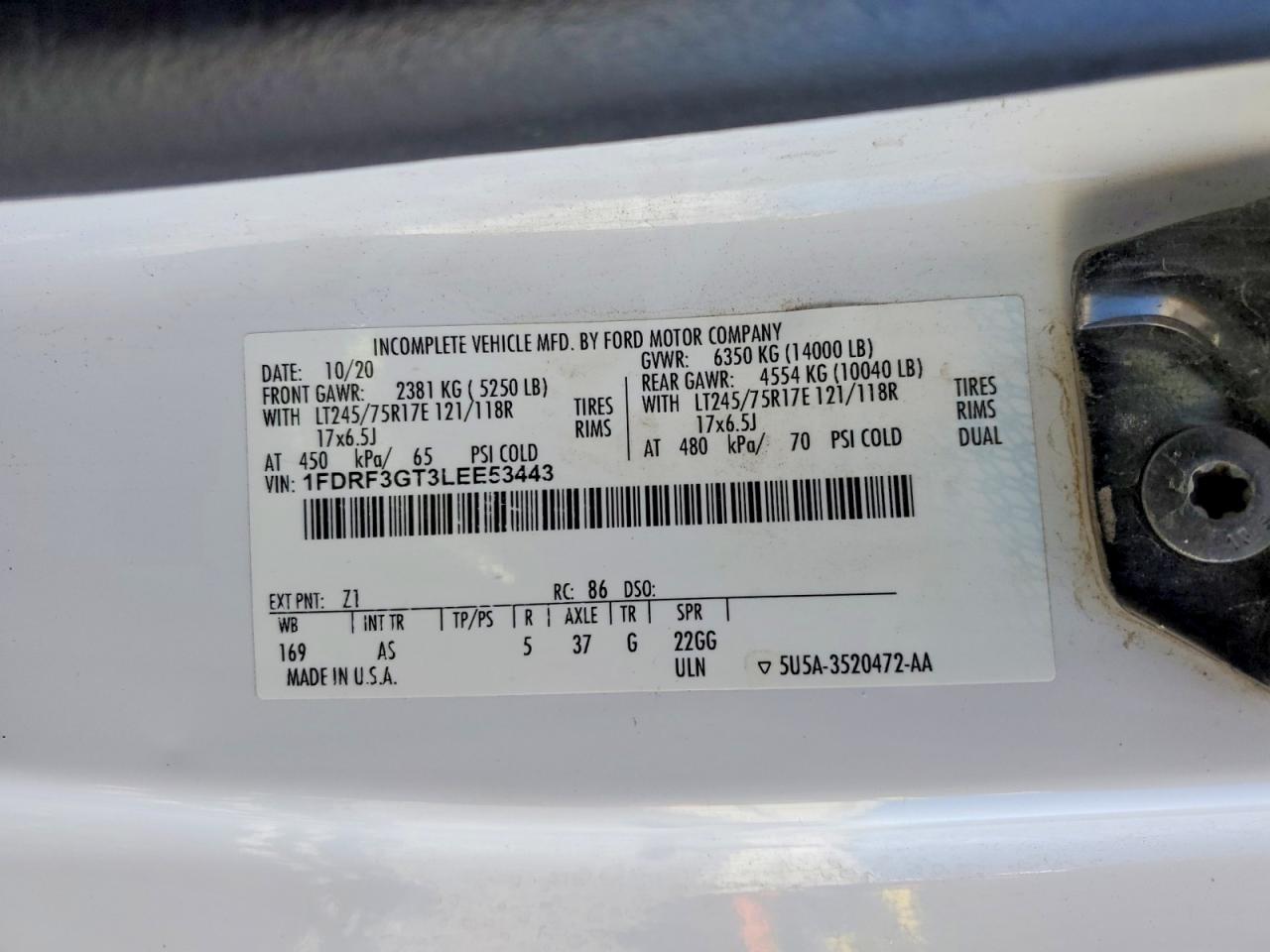 2020 FORD F350 SUPER DUTY FLATBED TRUCK photo 13