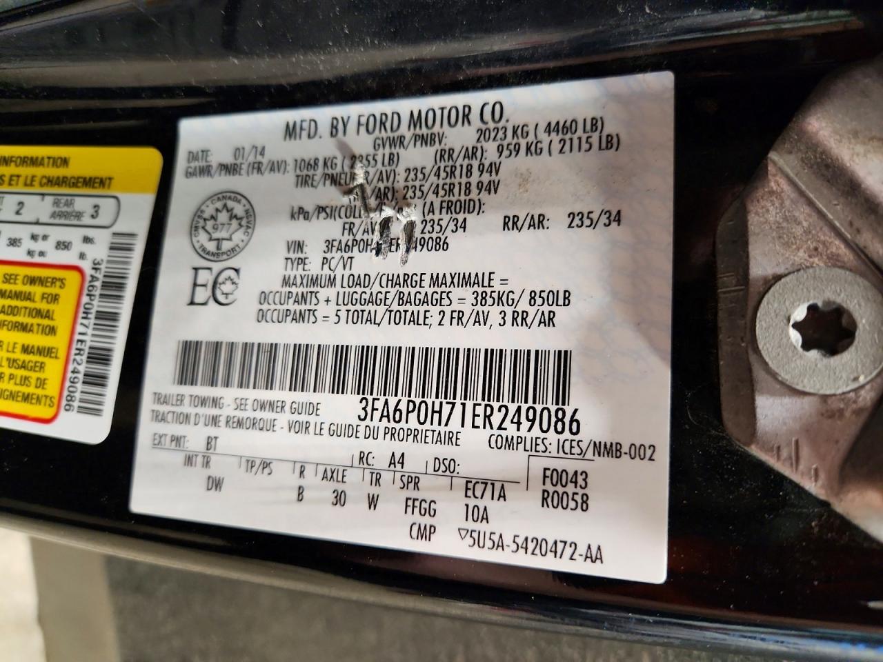 2014 FORD FUSION SE photo 23