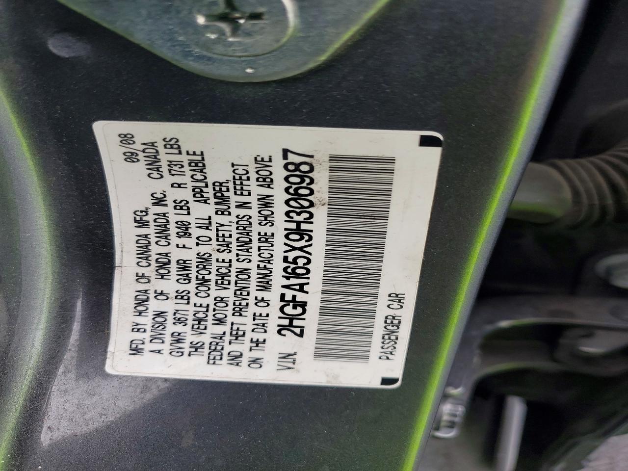2009 HONDA CIVIC LX photo 23
