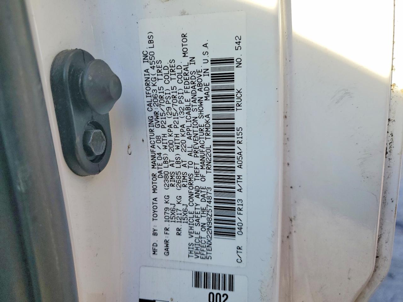 2008 TOYOTA TACOMA photo 12
