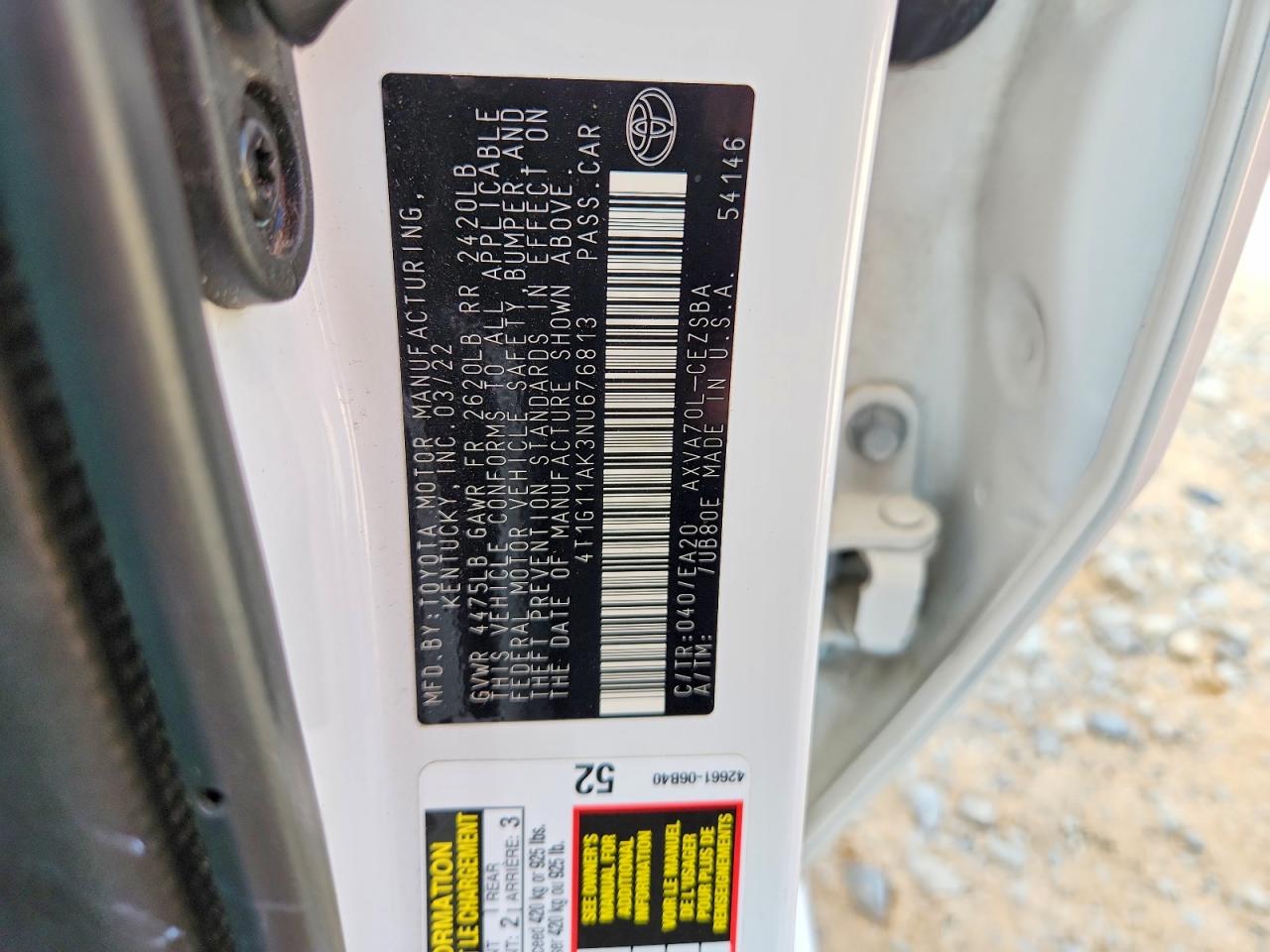2022 TOYOTA CAMRY SE photo 12