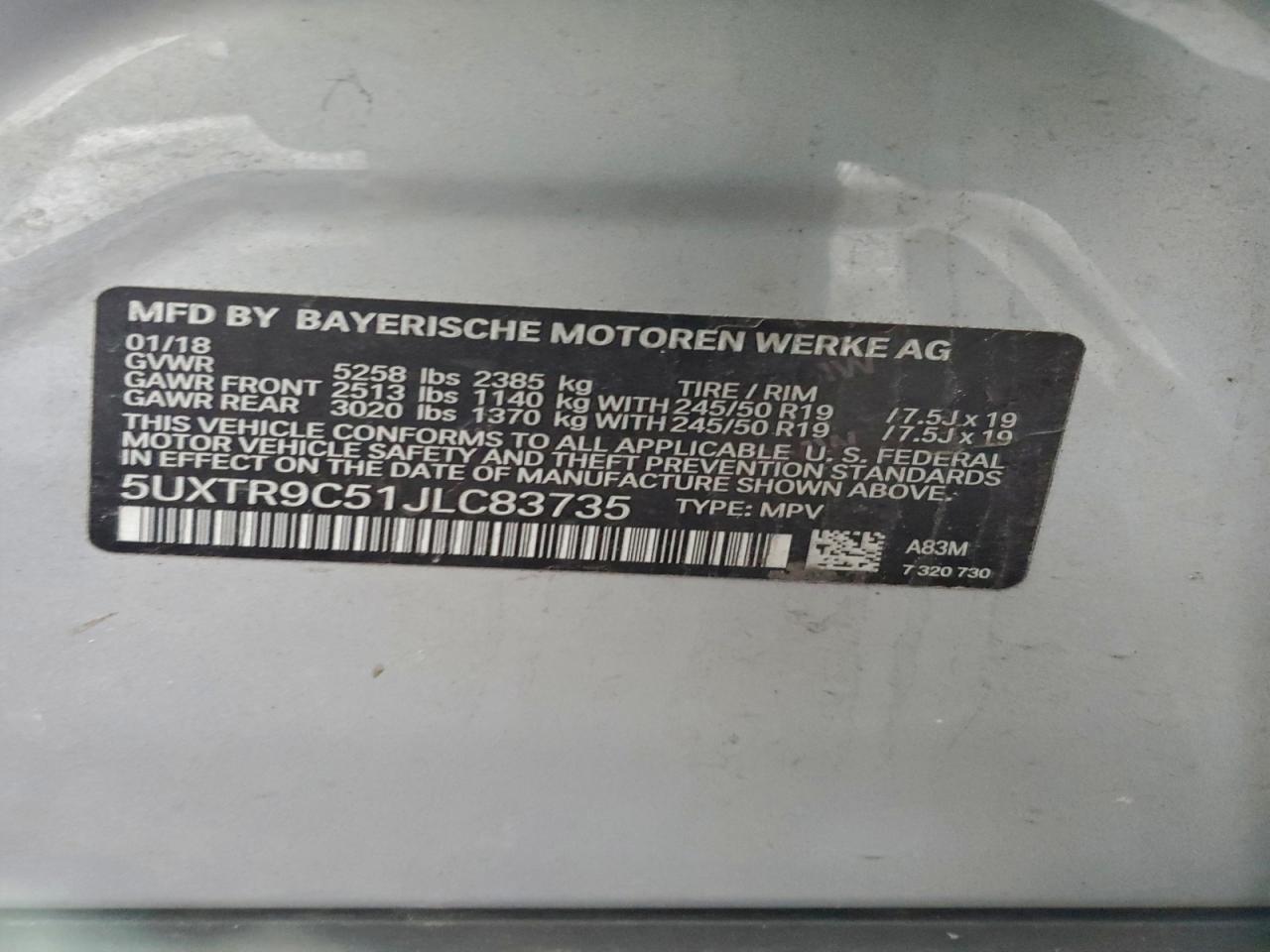 2018 BMW X3 XDRIVE30I photo 13