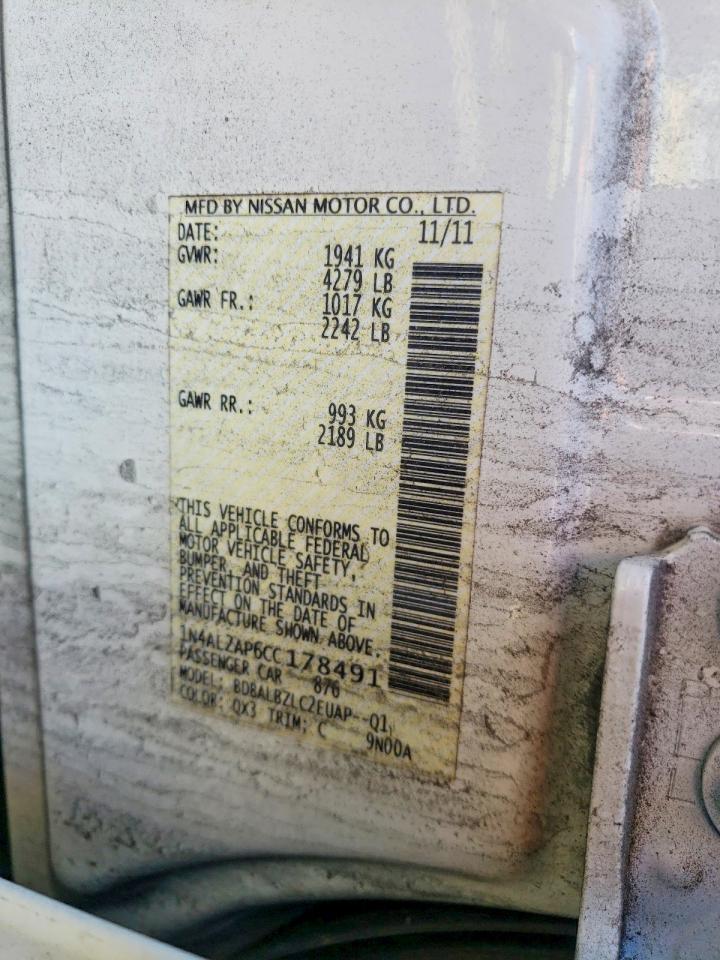 2012 NISSAN ALTIMA BASE photo 12