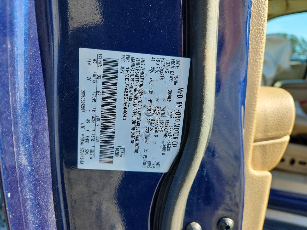 2006 FORD EXPLORER EDDIE BAUER photo 13
