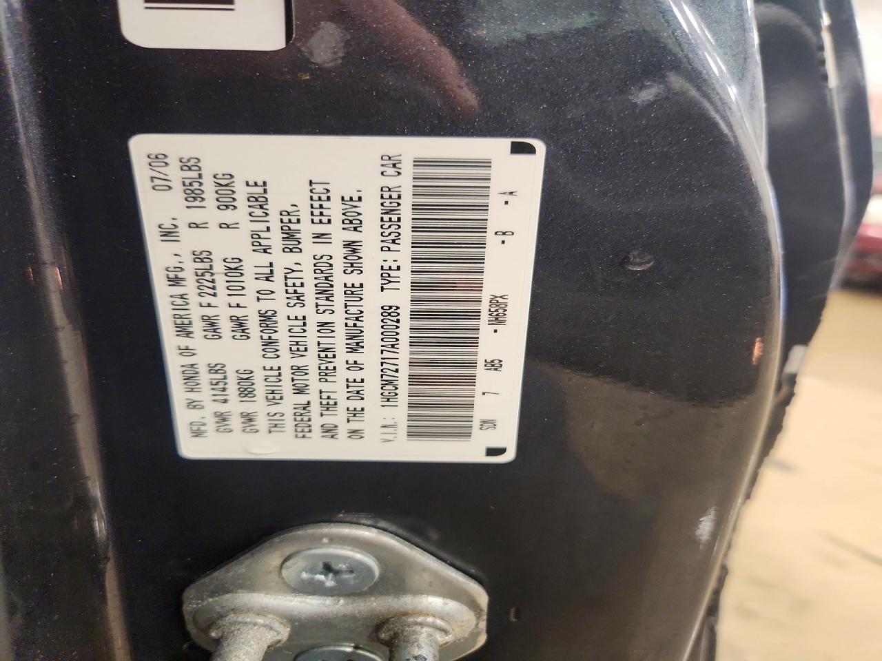 2007 HONDA ACCORD EX photo 23