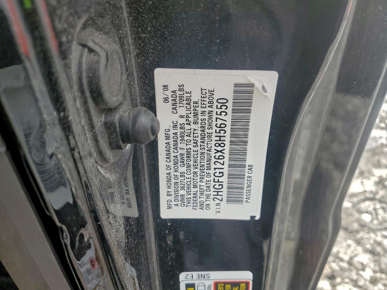 2008 HONDA CIVIC LX photo 12