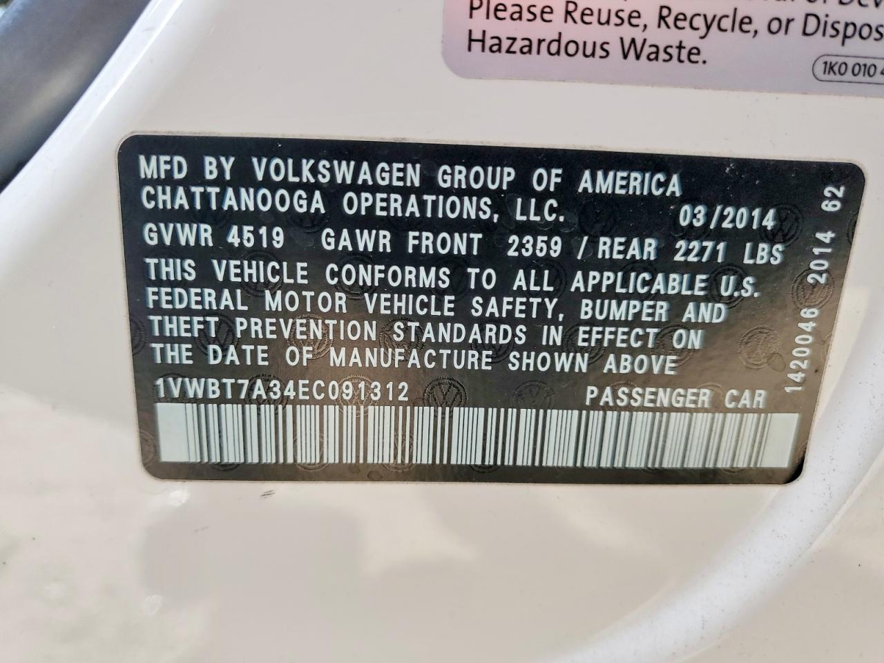 2014 VOLKSWAGEN PASSAT SE photo 12