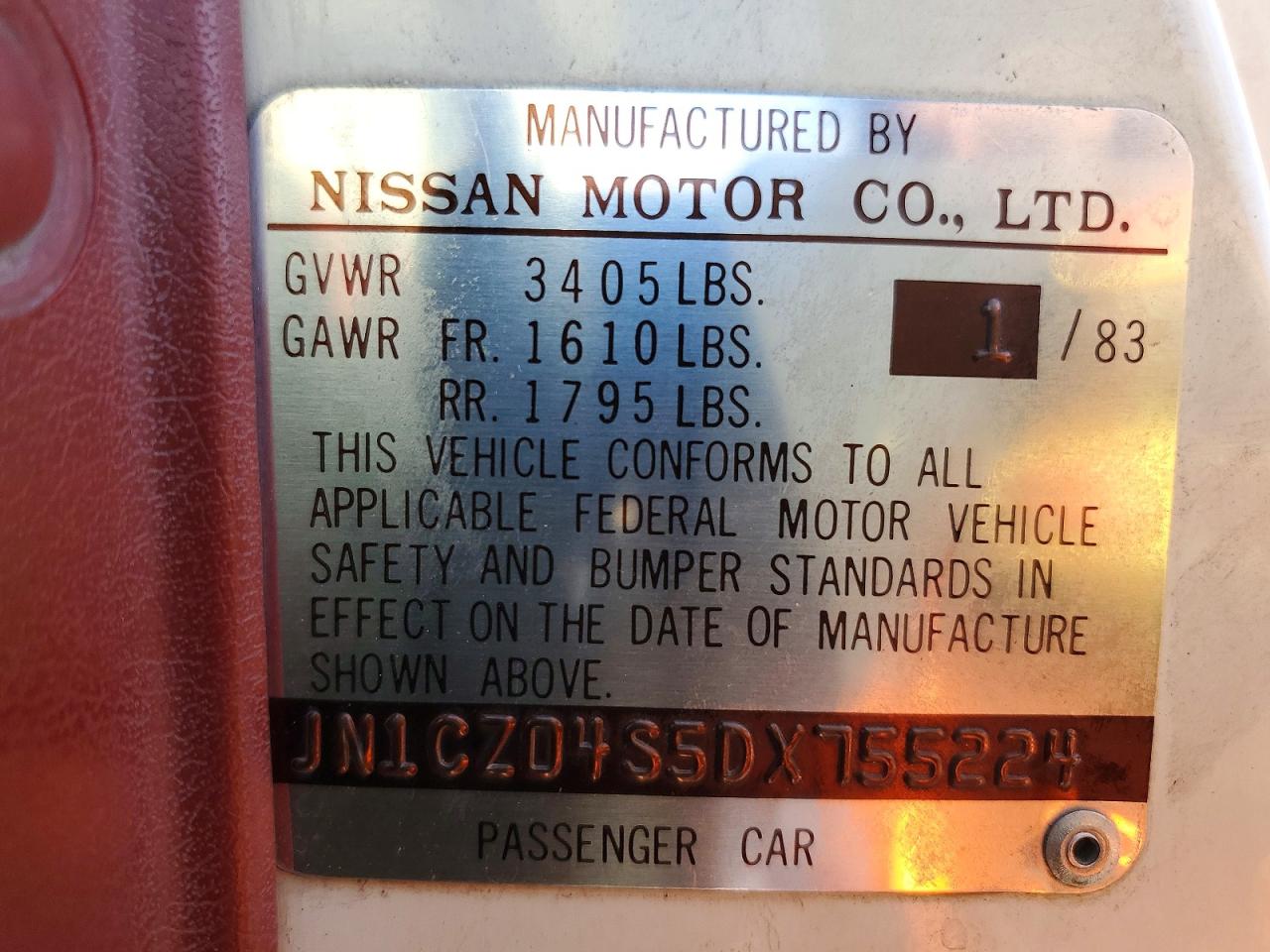 1983 DATSUN 280ZX photo 12