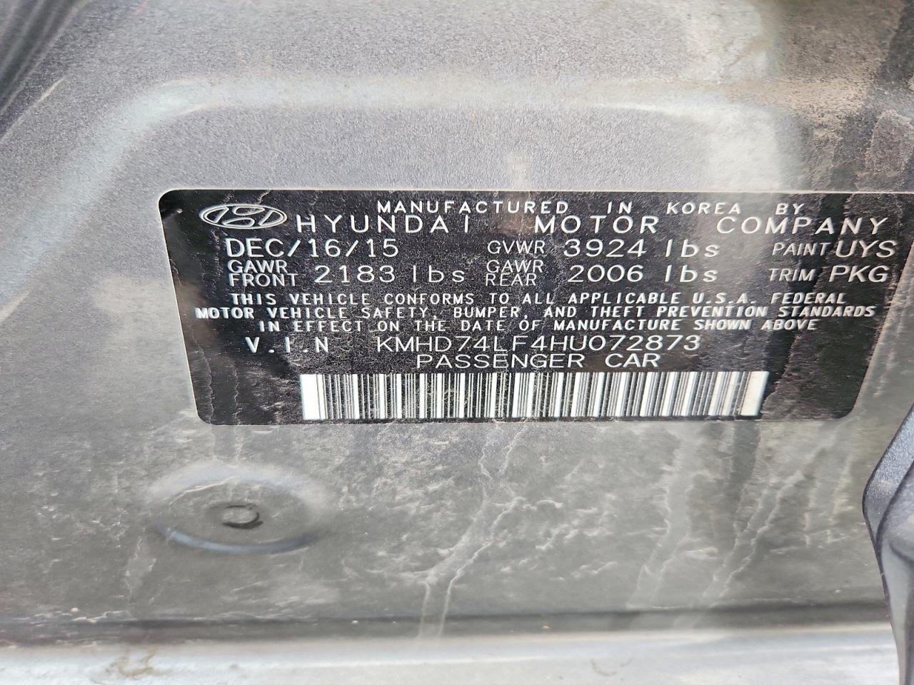 2017 HYUNDAI ELANTRA SE photo 12