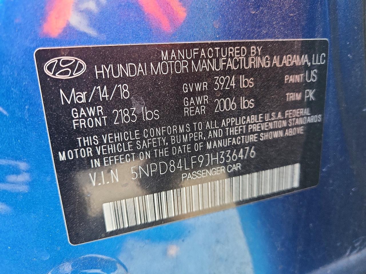 2018 HYUNDAI ELANTRA SEL photo 12