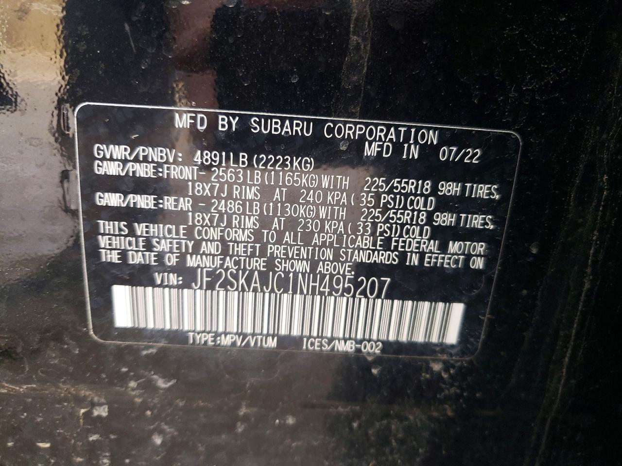 2022 SUBARU FORESTER SPORT photo 13