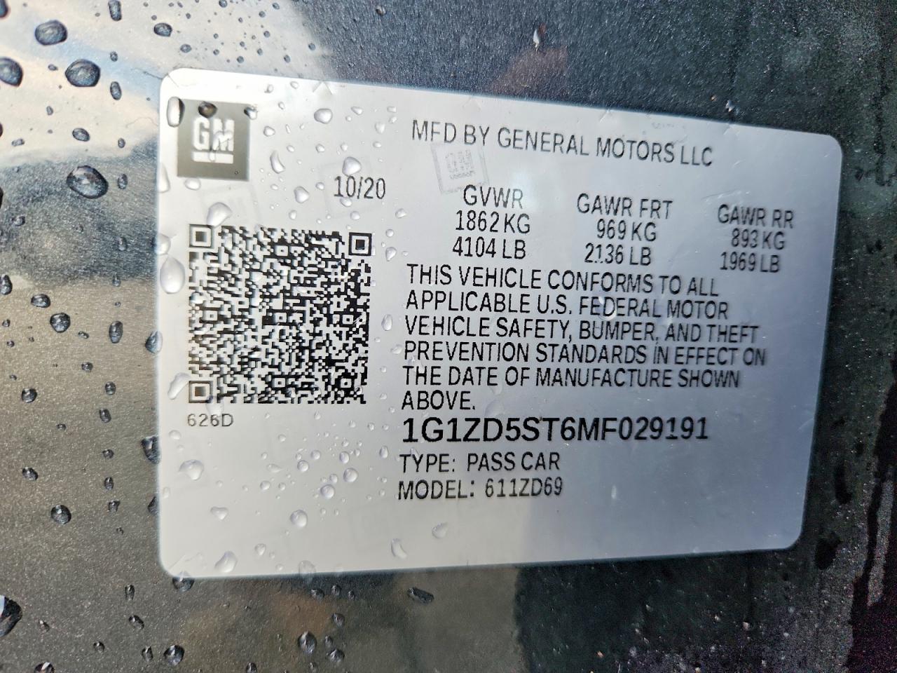 2021 CHEVROLET MALIBU LT photo 13