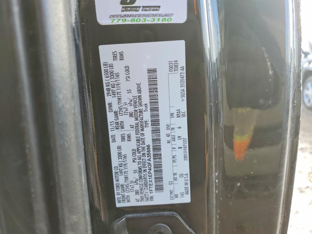 2016 FORD F150 SUPER CAB photo 12