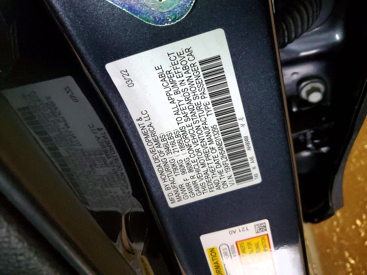 2022 HONDA CIVIC LX photo 25