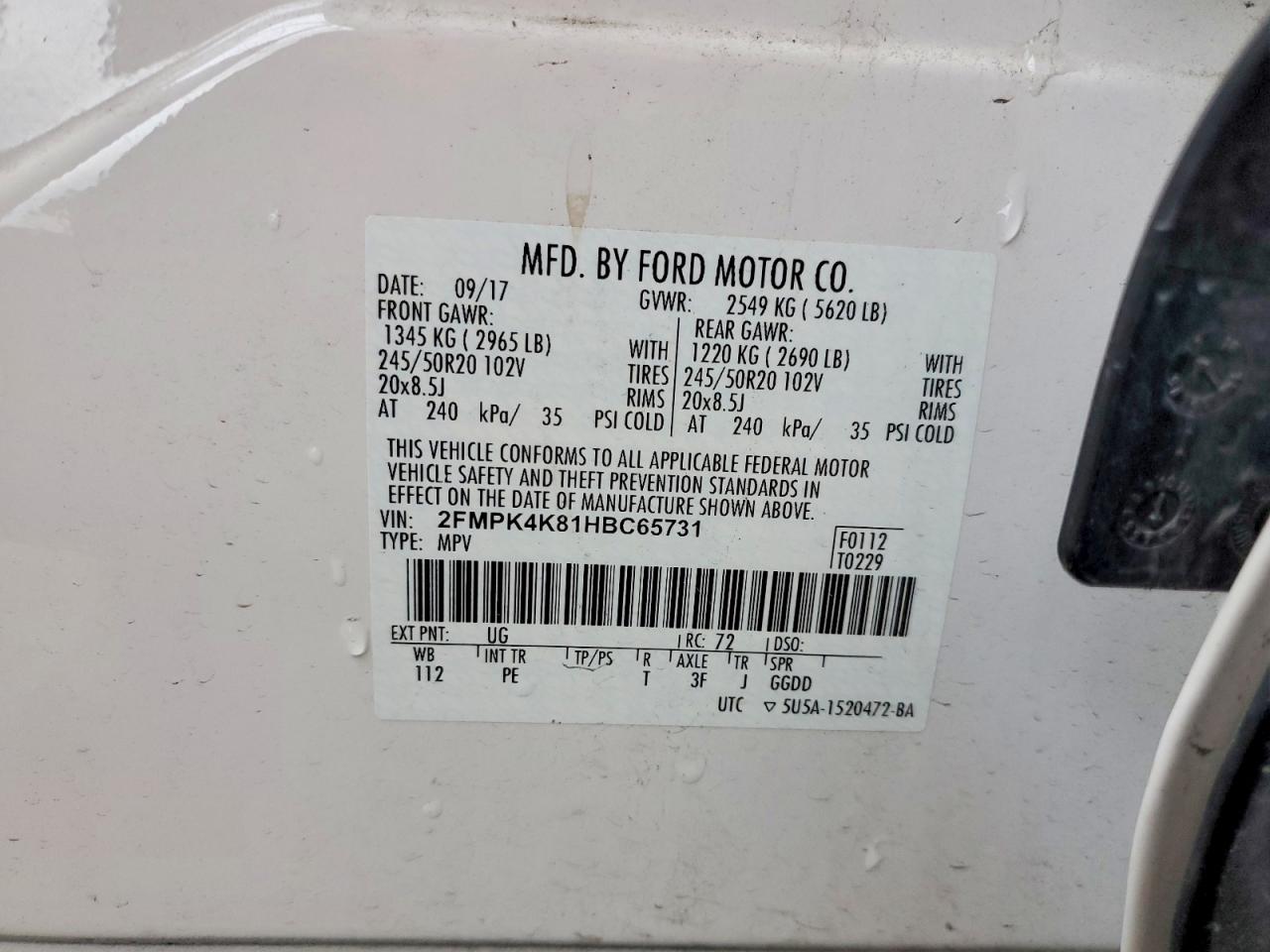 2017 FORD EDGE TITANIUM photo 12