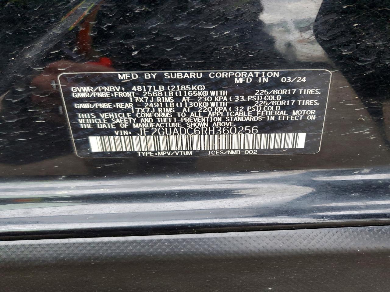 2024 SUBARU CROSSTREK PREMIUM photo 12