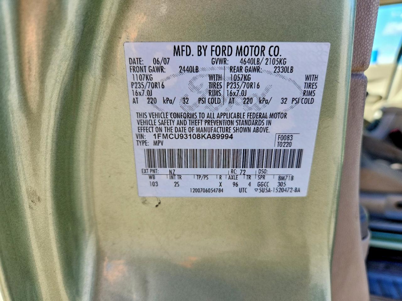2008 FORD ESCAPE XLT photo 13