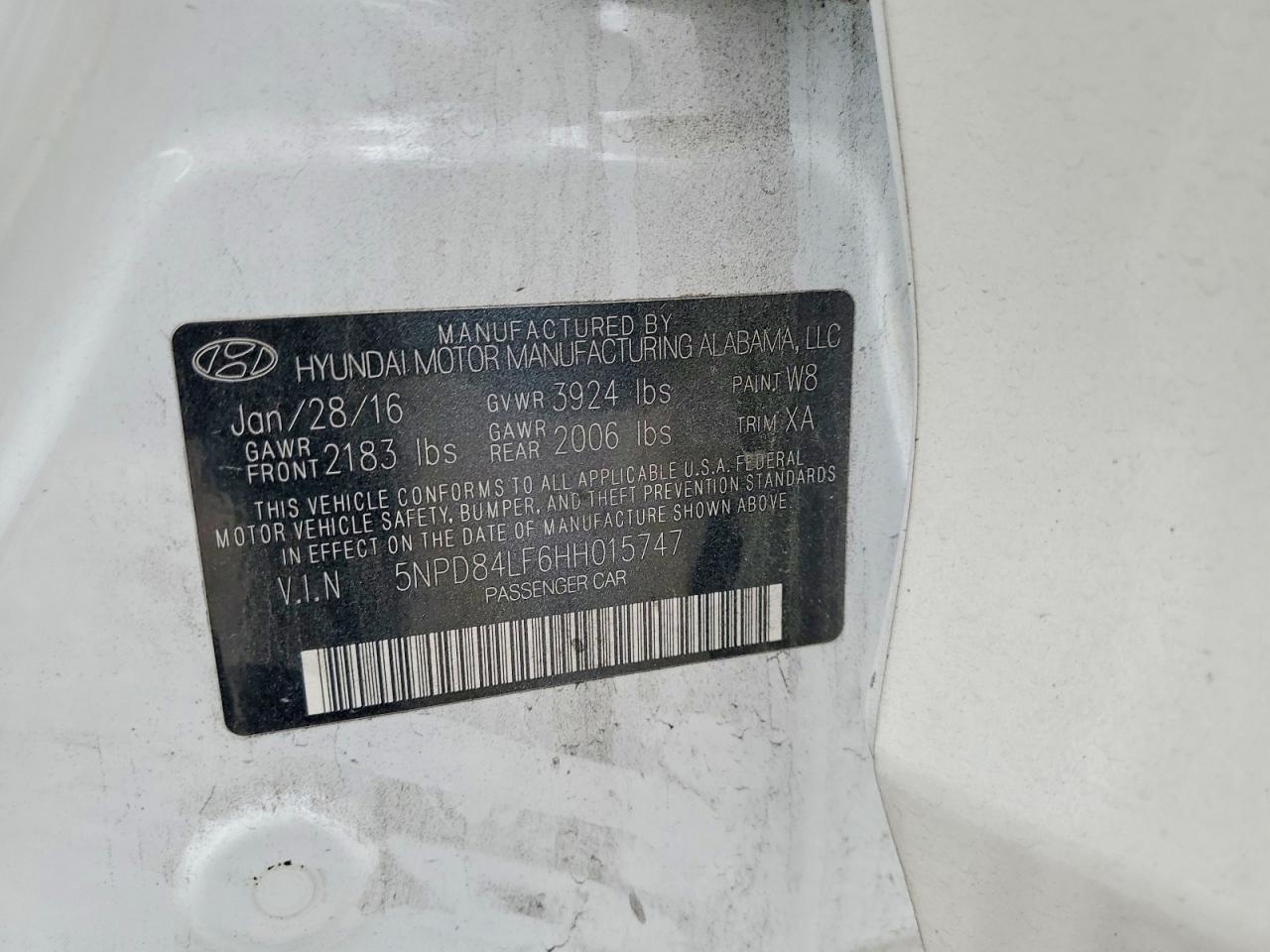2017 HYUNDAI ELANTRA SE photo 12