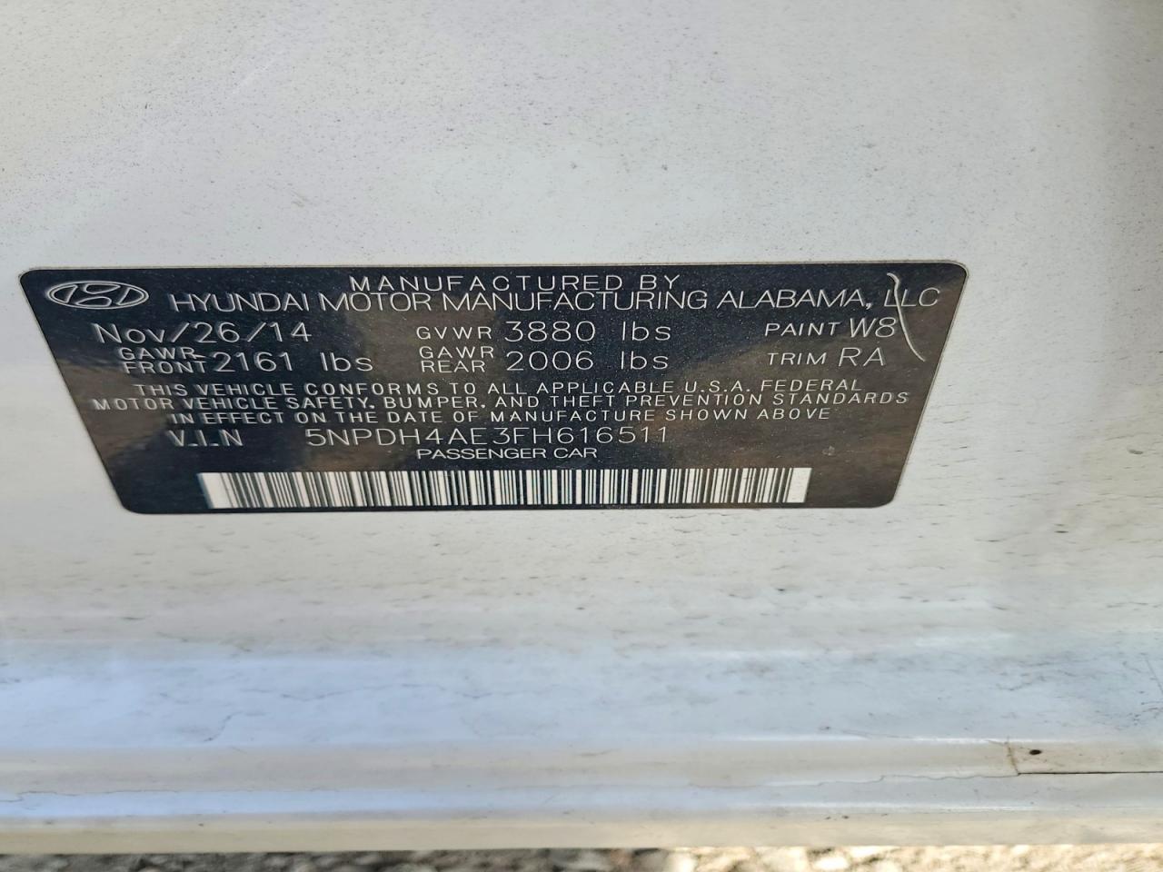 2015 HYUNDAI ELANTRA SE photo 12