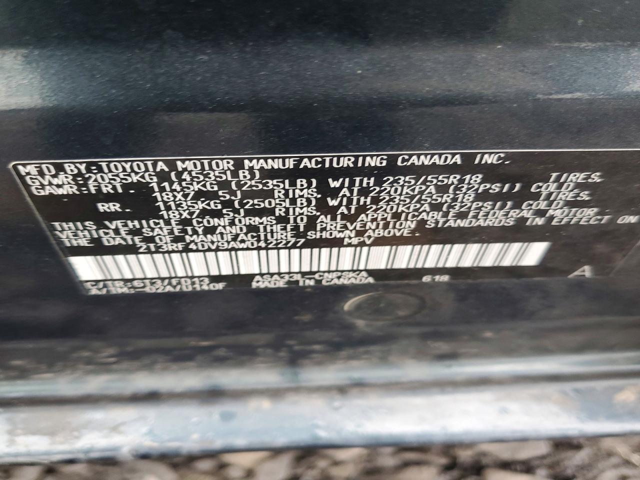 2010 TOYOTA RAV4 SPORT photo 13