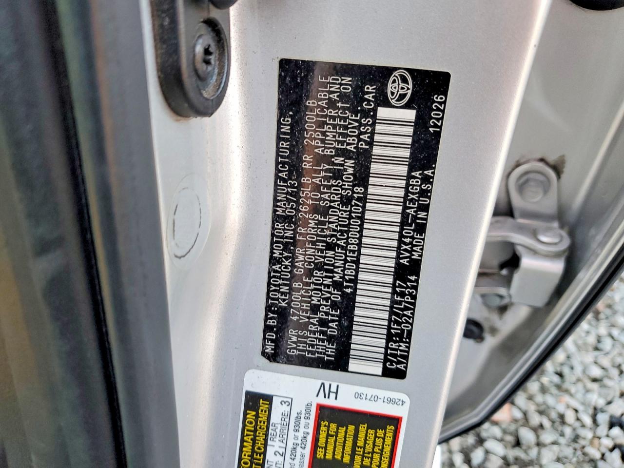 2013 TOYOTA AVALON HYBRID photo 12