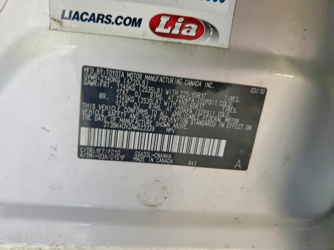 2010 TOYOTA RAV4 photo 13