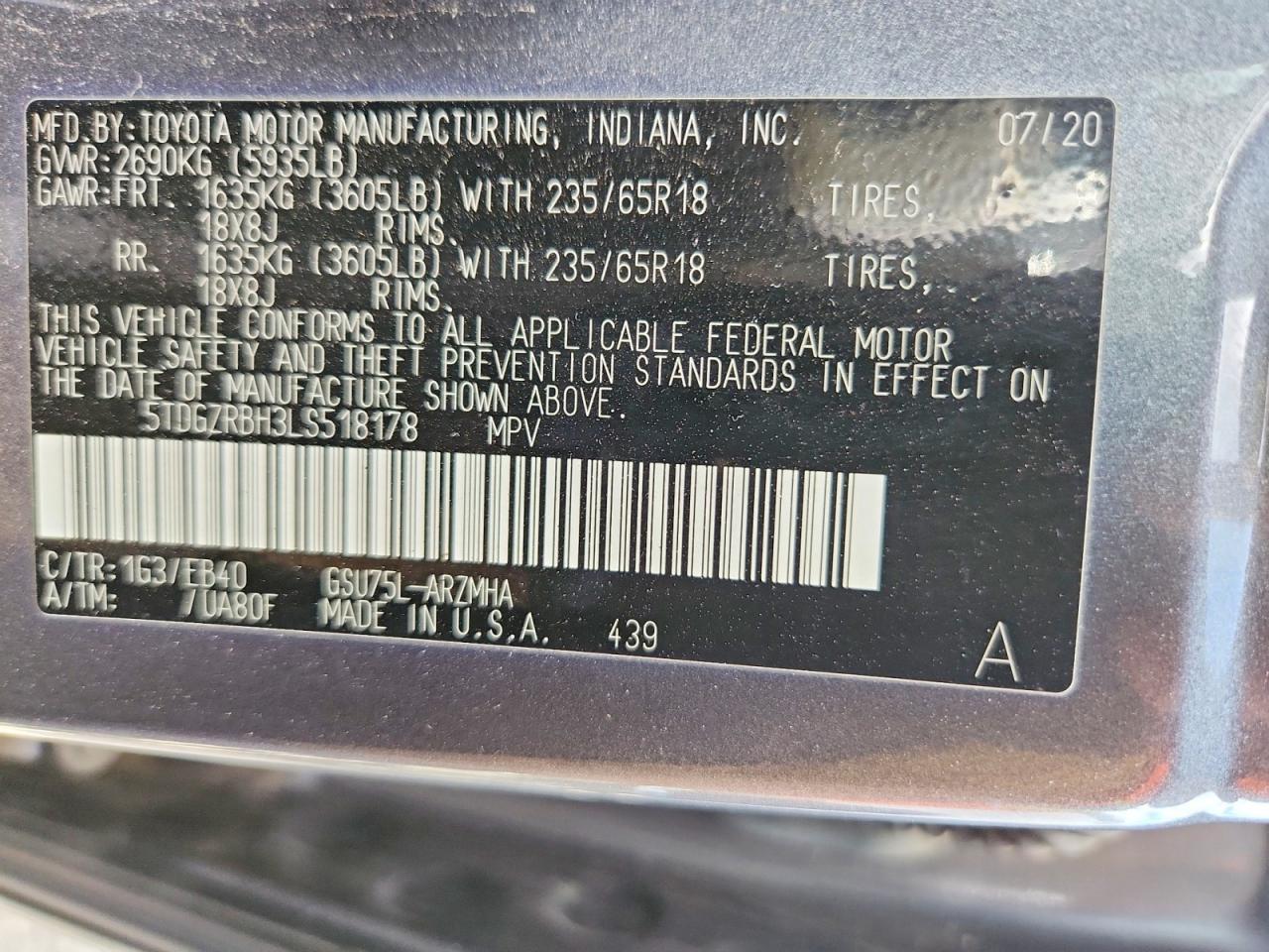 2020 TOYOTA HIGHLANDER XLE photo 14
