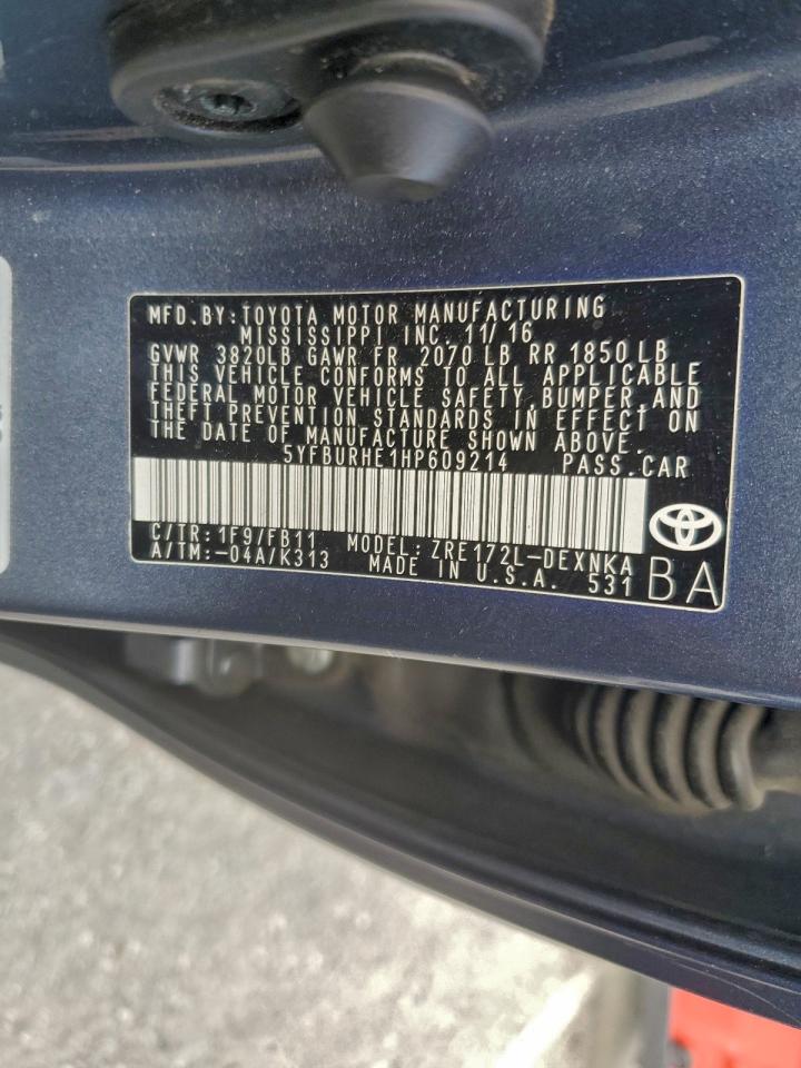 2017 TOYOTA COROLLA L photo 25