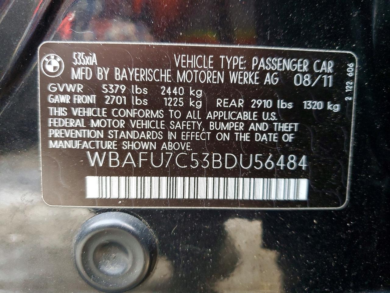 2011 BMW 535 XI photo 12
