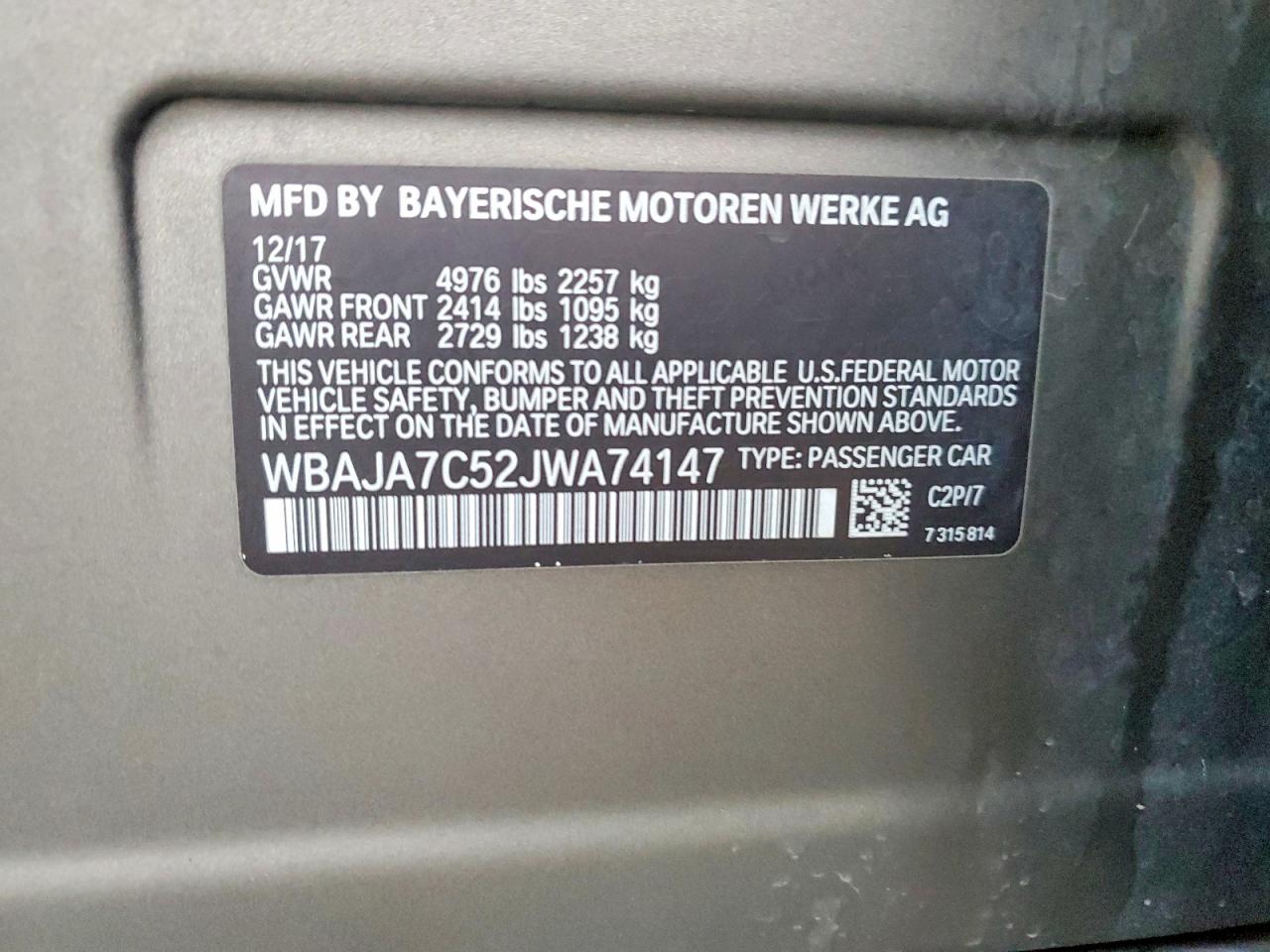 2018 BMW 530 XI photo 12